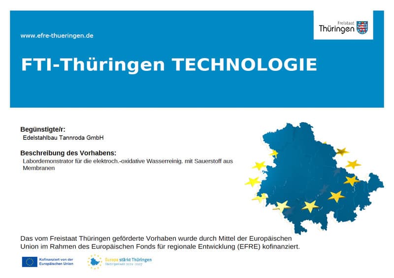 EFRE Förderplakat - Europäischer Fonds für regionale Entwicklung