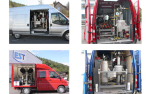 Test equipment for liquid gas petrol pumps